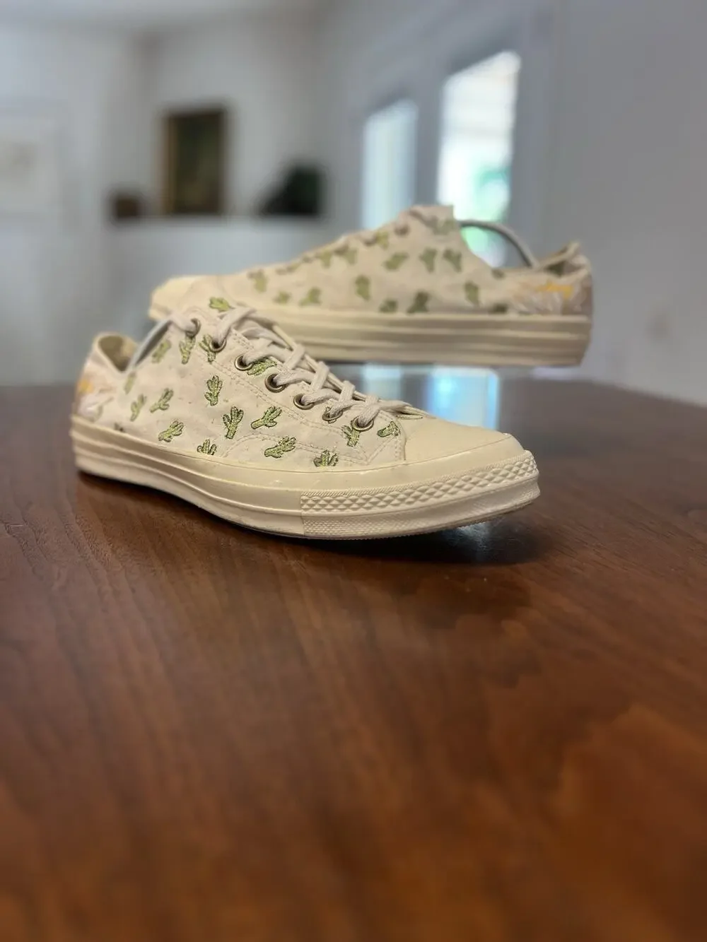 Converse Chuck 70 Low Cactus Embroidery 2018 White Off-White 161380C Sz 12